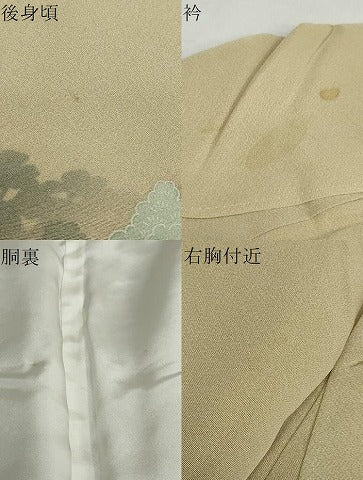 平和屋着物●豪華色留袖 友禅 風景草花文 正絹 逸品 DABB0945ud