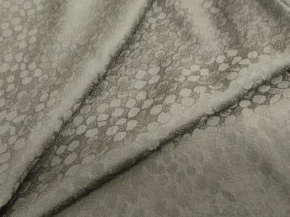 平和屋着物●上質な色無地 小花尽くし地紋 海松茶色 正絹 逸品 未使用 DABB0950ud
