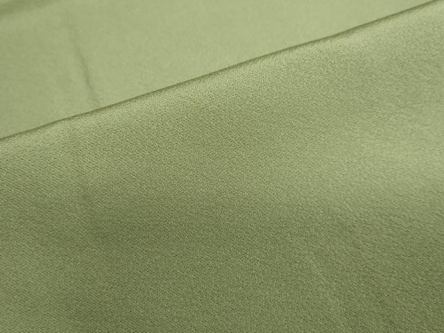 平和屋着物●上質な色無地　松葉色　正絹　逸品　DABB0958ud