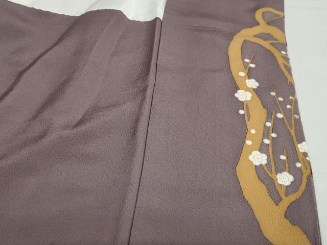 平和屋着物●色留訪問着 駒刺繍 流水飛鶴草花文 暈し染め 金彩 正絹 逸品 DABB0959ud