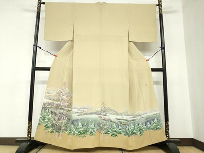 平和屋着物●本加賀友禅作家　酉川健一　色留袖　飛鳥風景文　まるやま扱い　正絹　逸品　DABB0968ud