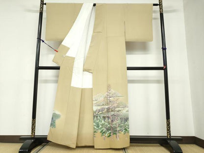 平和屋着物●本加賀友禅作家　酉川健一　色留袖　飛鳥風景文　まるやま扱い　正絹　逸品　DABB0968ud