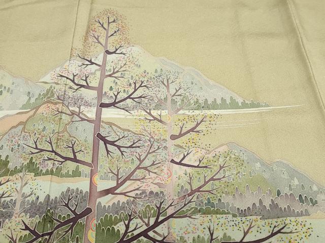 平和屋着物●本加賀友禅作家　酉川健一　色留袖　飛鳥風景文　まるやま扱い　正絹　逸品　DABB0968ud
