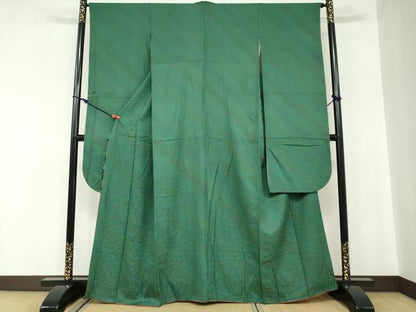 平和屋着物●豪華振袖　霞地紋　暈し染め　正絹　逸品　DABB0969ud