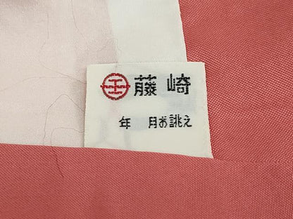 平和屋着物●上質な紬　格子文　ロング丈　正絹　逸品　DABB0970ud