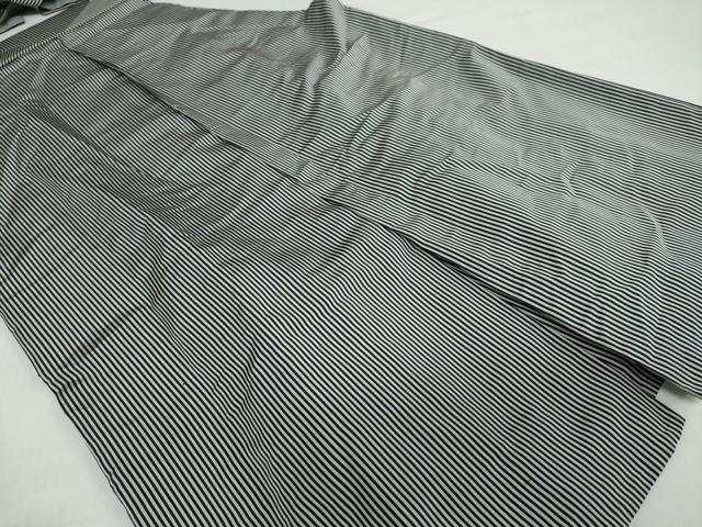 平和屋着物●男性　馬乗り袴　縞　正絹　逸品　DABB0984ud
