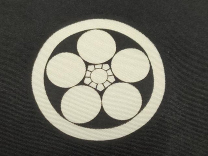 平和屋着物●男性　黒紋付　正絹　逸品　DABB0995ud