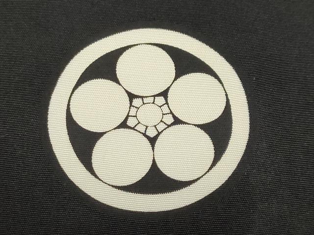 平和屋着物●男性　黒紋付　正絹　逸品　DABB0995ud