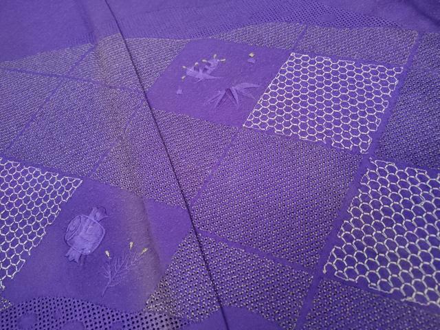 平和屋着物▼中国三大刺繍 スワトウ刺繍 汕頭刺繍 総刺繍 訪問着 宝尽くし 銀糸 正絹 逸品 DABB1080fe