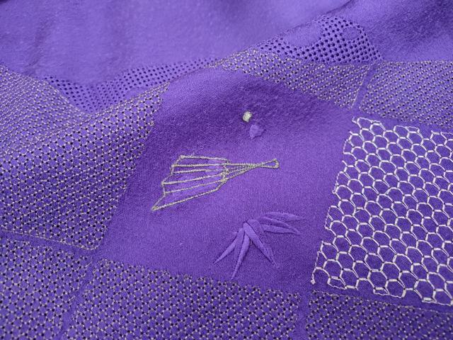 平和屋着物▼中国三大刺繍 スワトウ刺繍 汕頭刺繍 総刺繍 訪問着 宝尽くし 銀糸 正絹 逸品 DABB1080fe