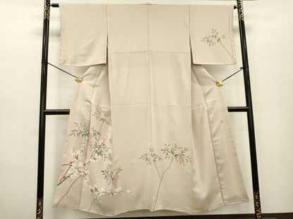 平和屋着物●本加賀友禅作家　金丸充夫　訪問着　南天枝梅　松坂屋扱い　正絹　逸品　DABB1126fe