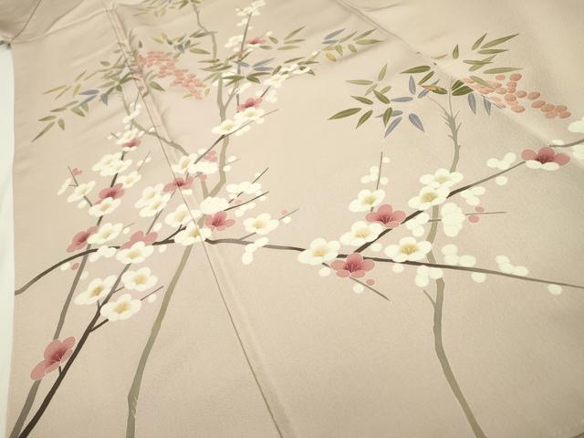 平和屋着物●本加賀友禅作家　金丸充夫　訪問着　南天枝梅　松坂屋扱い　正絹　逸品　DABB1126fe