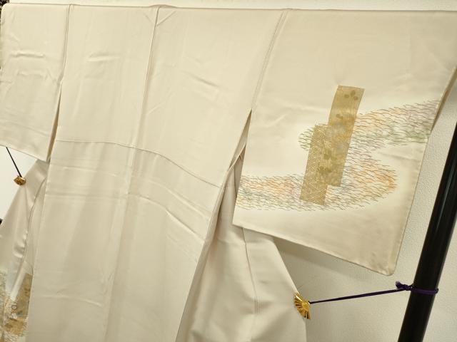 平和屋着物▼訪問着　刺繍　短冊吉祥花文　暈し染　金銀彩　鈴乃屋扱い　正絹　逸品　DABB1307fe
