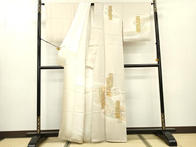 平和屋着物▼訪問着　刺繍　短冊吉祥花文　暈し染　金銀彩　鈴乃屋扱い　正絹　逸品　DABB1307fe