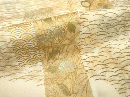 平和屋着物▼訪問着　刺繍　短冊吉祥花文　暈し染　金銀彩　鈴乃屋扱い　正絹　逸品　DABB1307fe
