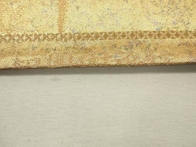 平和屋着物▼六通柄袋帯 短冊琳派紋 手工芸引箔 正絹 逸品 DABB1429fe