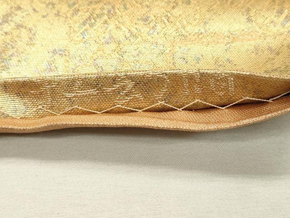 平和屋着物▼六通柄袋帯 短冊琳派紋 手工芸引箔 正絹 逸品 DABB1429fe