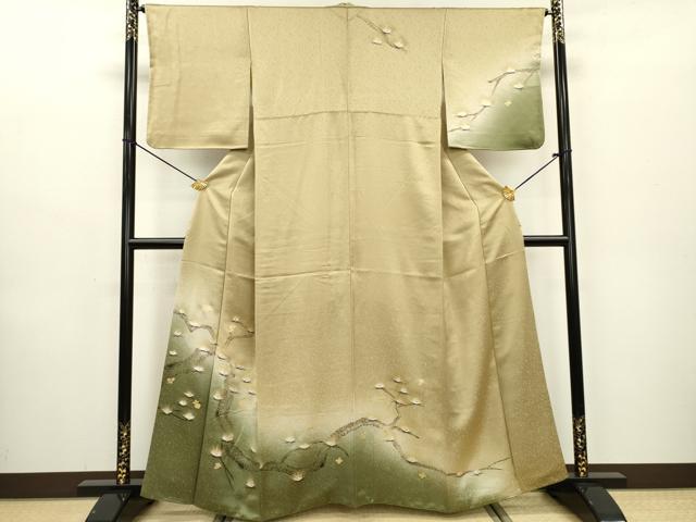平和屋着物▼訪問着 手描き 松 宝尽くし 暈し染 金銀彩 正絹 逸品 DABB1481fe
