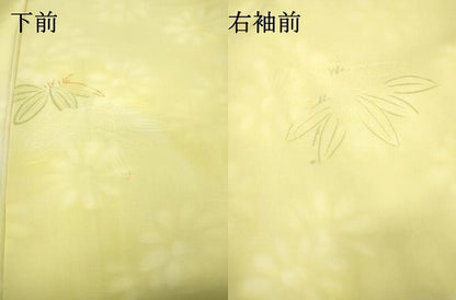 平和屋着物▼上質な小紋 地紋起こし 笹花文 暈し染 正絹 逸品 DABB1576fe