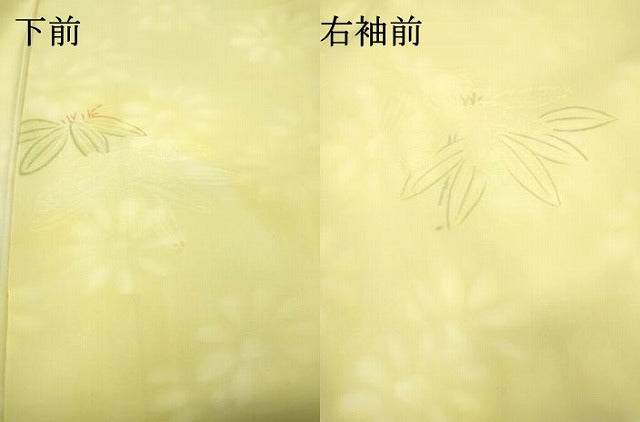 平和屋着物▼上質な小紋 地紋起こし 笹花文 暈し染 正絹 逸品 DABB1576fe