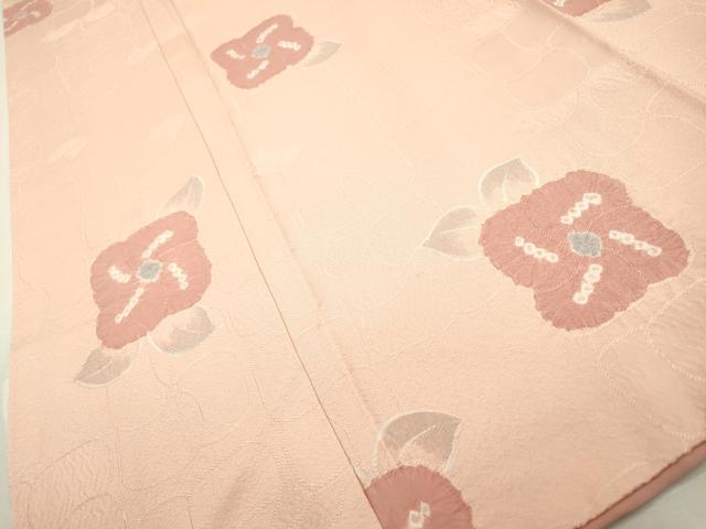 平和屋着物▼上質な小紋 絞り 地紋起こし 草花 正絹 逸品 DABB1610fe