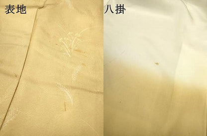 平和屋着物▼上質な小紋 地紋起こし 草花 暈し染 正絹 逸品 DABB1631fe