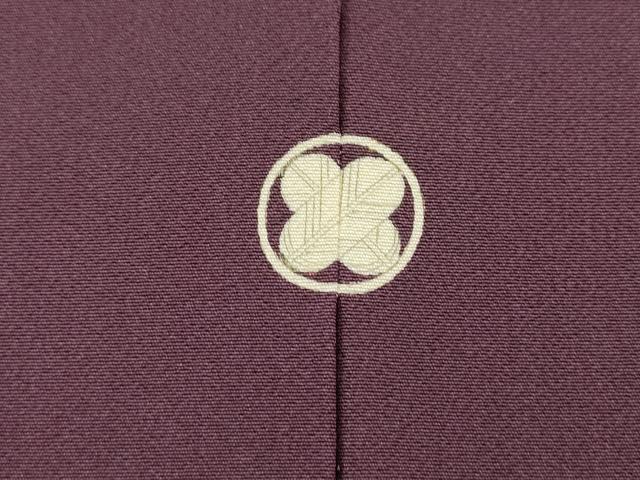 平和屋着物▼訪問着 総刺繍 立波菱文 金糸 滅紫色 正絹 逸品 DABB1638fe