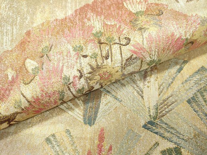 平和屋着物▼六通柄袋帯 ぎゃまん織 松葉文 金銀糸 正絹 逸品 DABB1832fe