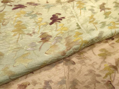 平和屋着物▼豪華色留袖　刺繍　樹林文　暈し染　金彩　正絹　逸品　DABB1921fe