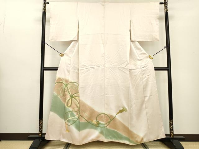 平和屋着物▼豪華色留袖 駒刺繍 総刺繍 結び紐 正絹 逸品 DABB1923fe