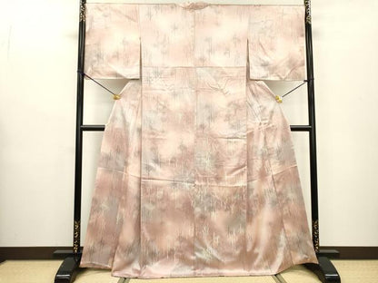平和屋着物▼上質な小紋 木立ち 暈し染 正絹 逸品 DABB1931fe