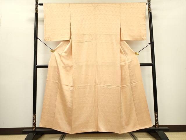 平和屋着物▼上質な色無地 流水地紋 雄黄色 正絹 逸品 DABB1932fe