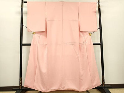 平和屋着物▼上質な色無地 霞地紋 虹色 正絹 逸品 DABB1933fe