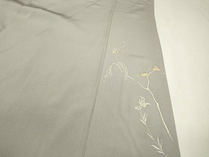 平和屋着物●訪問着 駒刺繍 枝花 金彩 正絹 逸品 DABB1952fe