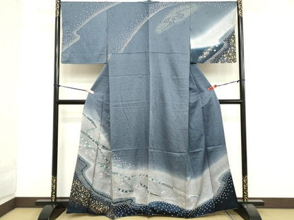 平和屋着物●訪問着　絞り　道長吉祥文　暈し染め　金銀彩　正絹　逸品　DABB2008cd