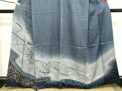 平和屋着物●訪問着　絞り　道長吉祥文　暈し染め　金銀彩　正絹　逸品　DABB2008cd