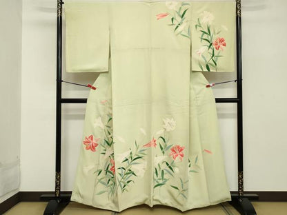 平和屋着物■訪問着 草花文 暈し染め 金彩 正絹 逸品 DABB2109cd