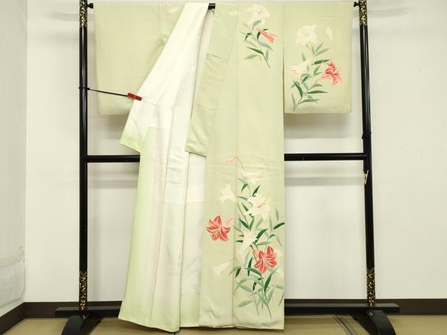 平和屋着物■訪問着 草花文 暈し染め 金彩 正絹 逸品 DABB2109cd