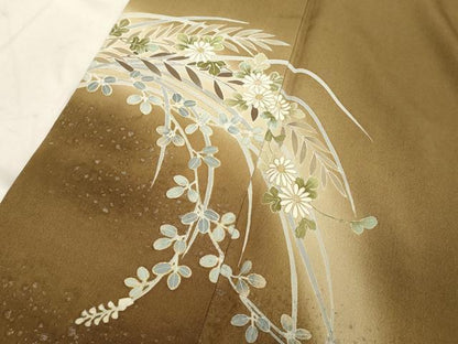 平和屋着物■豪華色留袖　作家物　草花文　暈し染め　金彩　銀糸　正絹　逸品　DABB2146cd
