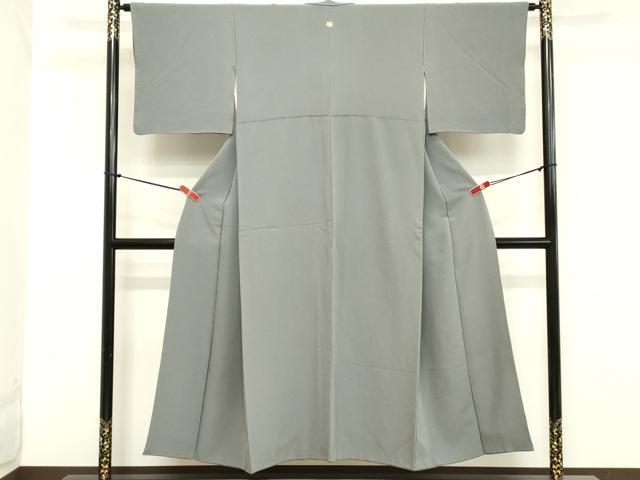 平和屋着物■上質な色無地 鉛色 正絹 逸品 DABB2167cd