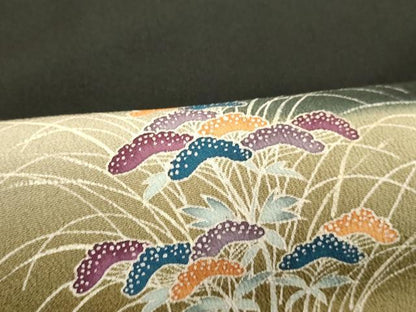 平和屋着物■豪華黒留袖　作家物　花鳥文　暈し染め　金彩　正絹　逸品　DABB2185cd