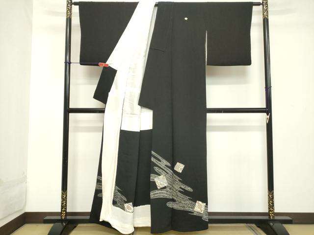 平和屋着物■豪華黒留袖　花菱文　金彩　正絹　逸品　DABB2261cd
