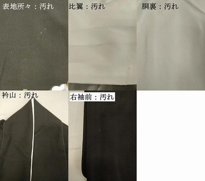 平和屋着物■豪華黒留袖　刺繍　草花文　暈し染め　金彩　正絹　逸品　DABB2264cd
