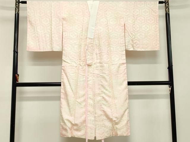 平和屋着物■長襦袢　袷　亀甲花地紋　暈し染め　正絹　逸品　DABB2292cd