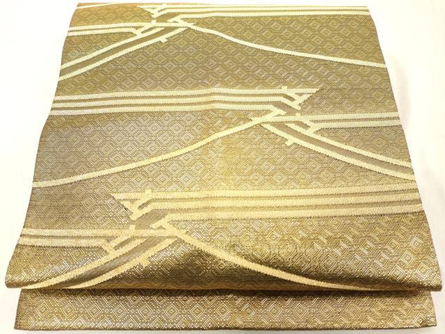 平和屋着物◎佐賀錦 太鼓柄 京袋帯 寿字文 金糸 正絹 逸品 DABB2304cd