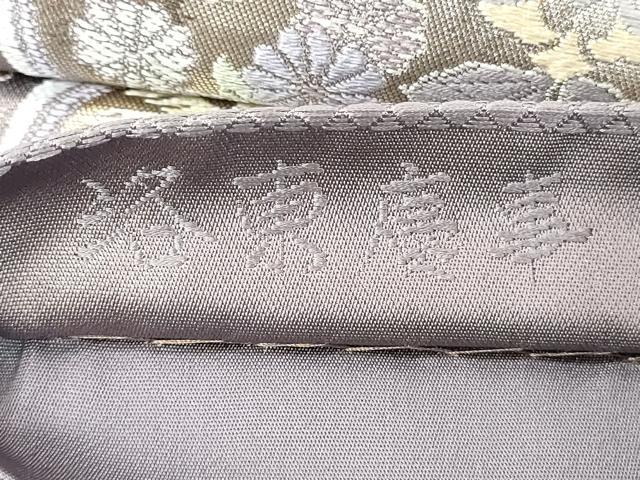 平和屋着物◎六通柄袋帯 唐織 洛東慶事 銀糸 正絹 逸品 DABB2326cd
