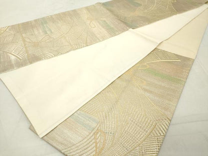 平和屋着物◎六通柄袋帯　束ね熨斗文　金糸　正絹　逸品　DABB2348cd