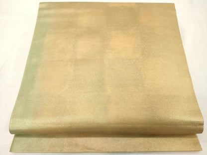 平和屋着物◎六通柄袋帯　霞文　金彩　正絹　逸品　DABB2349cd
