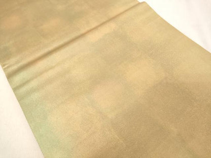 平和屋着物◎六通柄袋帯　霞文　金彩　正絹　逸品　DABB2349cd