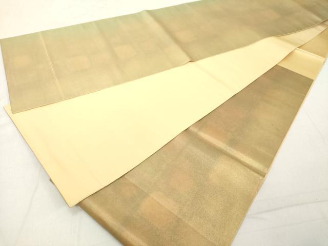 平和屋着物◎六通柄袋帯　霞文　金彩　正絹　逸品　DABB2349cd